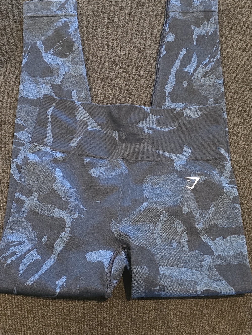 Gymshark Blue Camouflage Seamless Leggings